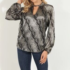 Veronica M Metallic Top NWT